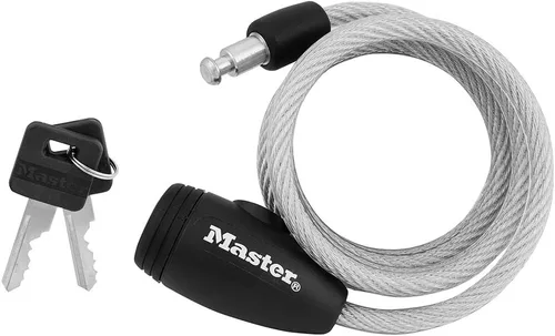 Vista 8 de Master Lock 8364DCC Candado de cable para bicicleta con llave, 1.5 m de largo, Negro