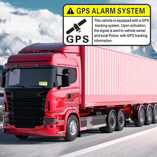 Vista 5 de Adhesivo de seguimiento GPS, calcomanías autoadhesivas para pista, calcomanías de advertencia de PVC para rastreador de automóviles, calcomanías