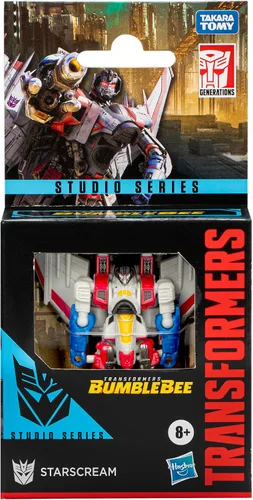 Vista 2 de Transformers Toys Studio Series Core Bumblebee Starscream, figura de acción de conversión de 3.5 pulgadas, 8+