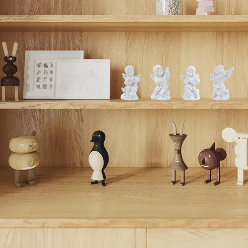 Vista 5 de 4 piezas de pequeñas estatuas de ángeles de resina para decoración del hogar, 4 estilos