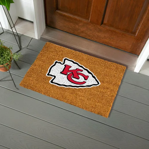 Vista 11 de Team Sports America Tapete de entrada de la NFL 28 x 16 pulgadas Escotilla cruzada en relieve Parte trasera antideslizante Decoración