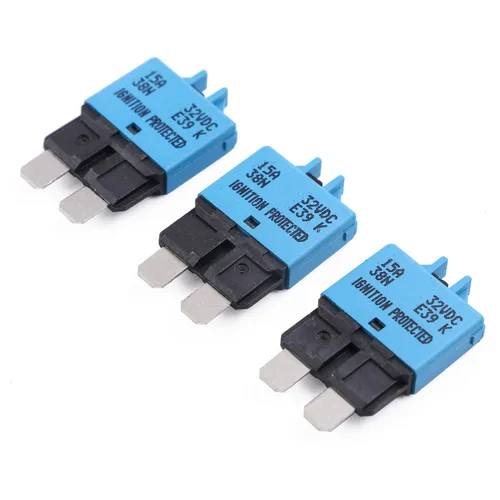 Vista 7 de Disyuntor de fusibles de reinicio manual de 12 V, 24 V, 3 A, ATO/ATC de perfil bajo – UL – Disyuntores reiniciables tipo 3 amperios, kit de fusibles
