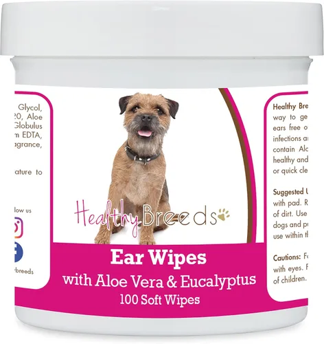 Vista 74 de Healthy Breeds Affenpinscher Toallitas de limpieza de oídos con aloe y eucalipto para perros, 100
