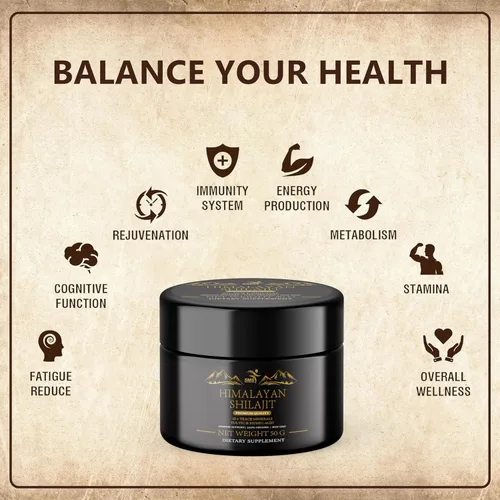 Vista 2 de Shilajit - Resina del Himalaya – Shilajit 100% puro de grado dorado con ácido fúlvico y más de 85 oligoelementos complejos para energía y apoyo