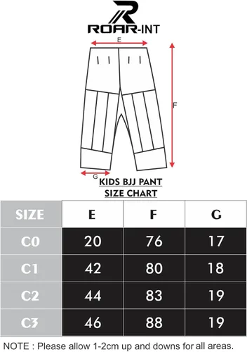 Vista 4 de ROAR - Pantalones brasileños de Jiu Jitus Gi para niños, pantalones kimono BJJ MMA Grappling BJJ Gi Pant artes marciales y boxeo de patadas