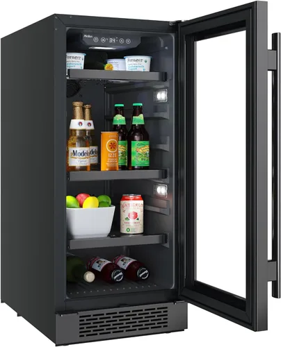 Vista 5 de Avallon ABR151BLSS Centro de bebidas de 15 pulgadas de ancho para 86 latas con iluminación LED