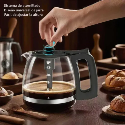 Vista 3 de Cafetera de vidrio para cafetera, cafetera de 12 tazas, compatible con KitchenAid KCM1209 KCM1208, Cuisinart DCC 1220BKS, Capresso SG300, Gourmia
