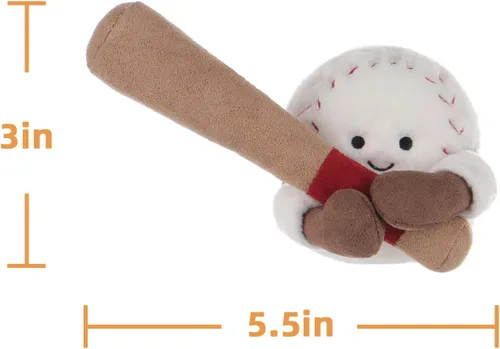 Vista 7 de Peluches de peluche de cordero de albaricoque, peluches suaves, esponjosos, 5.5 pulgadas
