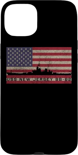 Vista 8 de Funda para iPhone 12 Pro Max USS New Jersey BB-62 WW2 de la bandera estadounidense de EE.UU.