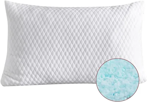 Vista 7 de NTCOCO Almohadas de cama de espuma viscoelástica trituradas para dormir, tamaño estándar, con almohada hipoalergénica extraíble lavable para dormir