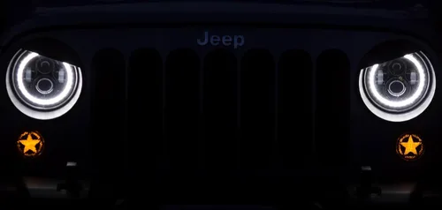 Vista 3 de Opar, luces LED frontales de señalización para Wrangler Unlimited JK y Jeep Wrangler 07-17 (Five Star)