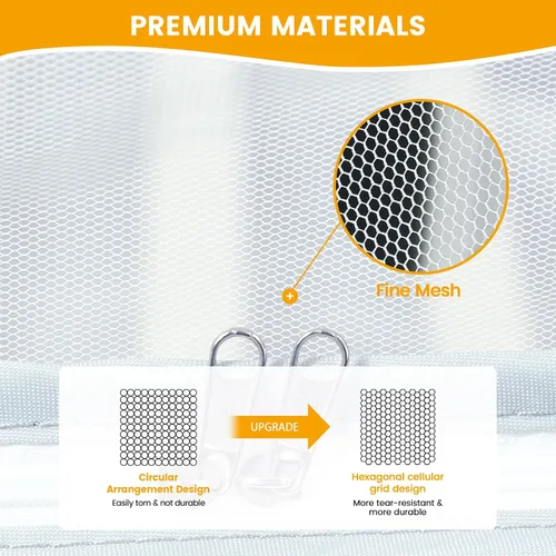 Vista 6 de Orzbow Toldo para cuna – Funda para cuna para evitar que el bebé salga, protege de trepar y, insectos, mosquitos, mosquitero cifrado para bebé