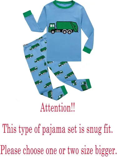 Vista 2 de KikizYe Pijama de manga larga para niños pequeños
