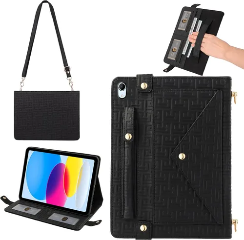 Vista 101 de Funda tipo bolso para iPad mini de 5ª/4ª/3ª/2ª/1ª generación de 7.9 pulgadas, Techcircle funda ligera tipo folio con soporte bandolera con billetera
