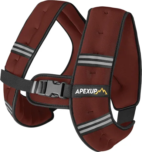 Vista 13 de APEXUP - Chaleco con peso de 5, 10, 15, 20, 25 y 30 libras para hombre y mujer, con rayas reflectantes, equipo para entrenamiento de fuerza y correr