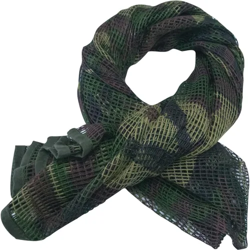 Vista 12 de GRVCN Velo de Francotirador Bufanda Táctica Red de Malla de Camuflaje Corporal Militar, Bufanda de Patrón de Camuflaje de Doble Cara ACU