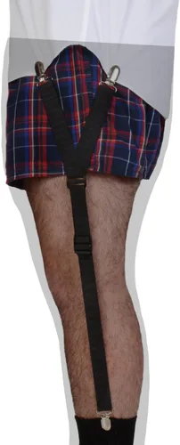 Vista 3 de Shirt Stay Plus World's Best Shirt Stays for Men Police Y-Style Shirt Stays with Grip Clip Socks (Combo Pack) Fabricado en Estados Unidos, Negro