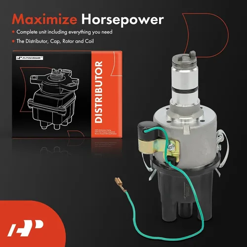 Vista 3 de Distribuidor de encendido A-Premium con tapa y rotor Compatible con Volkswagen Beetle, Campmobile, Fastback, Karmann Ghia, Rabbit, Scirocco