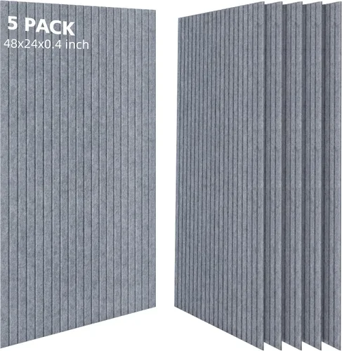 Vista 30 de Paneles acústicos artísticos para pared, paquete de 5 paneles absorbentes de sonido, paneles de pared insonorizados de 47.2 x 23.6 pulgadas, paneles