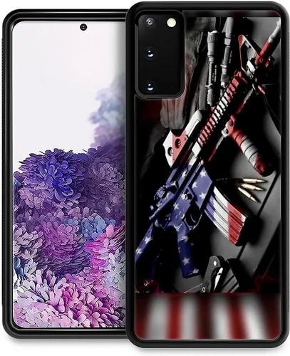 Vista 10 de Funda compatible con Samsung Galaxy S20, diseño de bandera estadounidense con diseño de tiro con arco al aire libre, a prueba de golpes Tiro
