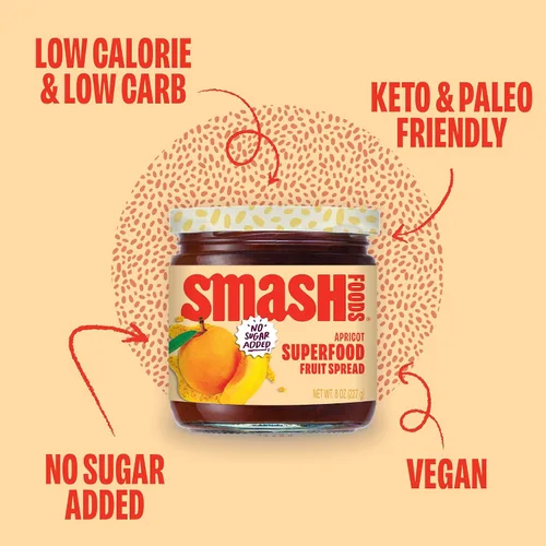 Vista 4 de Smash Foods Mermelada de frutas Mermelada keto sutilmente dulce hecha con bayas reutilizadas y otros ingredientes simples Mermelada de frutas