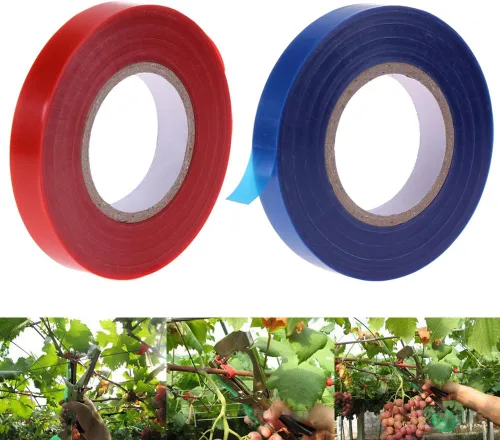 Vista 2 de SagaSave Rollo de cinta de amarre elástica, cinta de amarre de jardín, cinta gruesa y resistente para plantas, estacas de vinilo para jardín