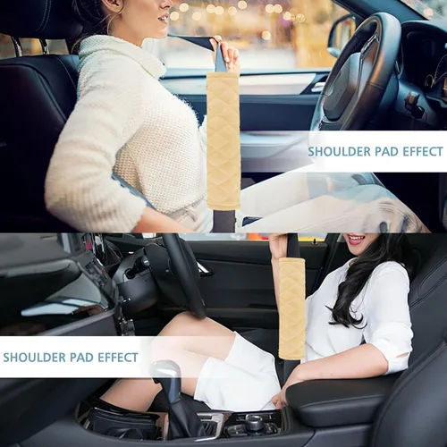 Vista 4 de MOONET Protector de cinturón de seguridad para automóvil, protector de hombro, suave y agradable a la piel, funda universal para cinturón
