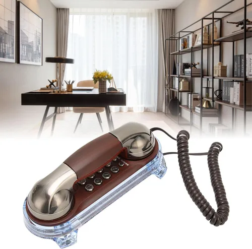 Vista 4 de Teléfonos fijos para el hogar, teléfonos de pared, teléfono con cable para personas mayores, teléfono doméstico retro terrestre, teléfono fijo