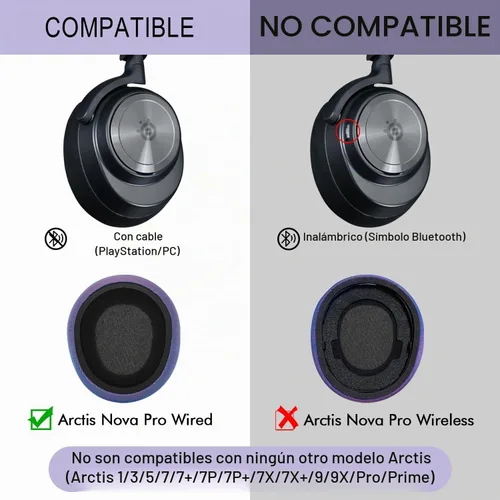 Vista 3 de Almohadillas de repuesto para SteelSeries Arctis Nova – Almohadillas de tela de malla mágica para auriculares Arctis Nova Pro Wired, Nova 1, 3, 4