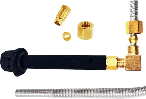 Vista 6 de MENSI Kit de seguridad para quemador de chorro de hierro fundido, quemador piloto, mini quemador pequeño, con manguera de línea de gas flexible