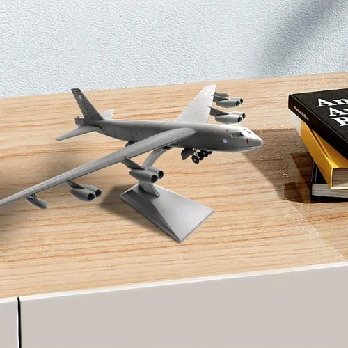 Vista 6 de NUOTIE 1/200 Escala B-52 (Stratofortress) Bombardero estratégico subsónico a chorro de largo alcance fundido a presión modelo de avión militar