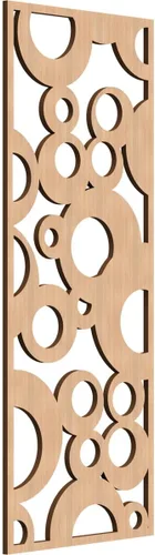 Vista 123 de 9 3/8"W x 24 3/8"H x 1/4"T Farwell Decorativos Paneles de Pared de Madera Calado, Hickory
