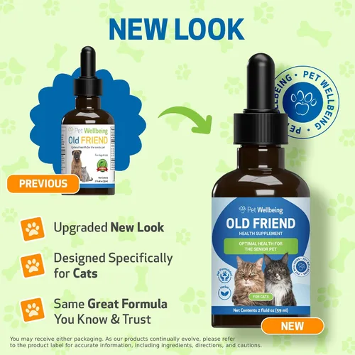 Vista 2 de Pet Wellbeing Old Friend for Senior Cats – Apoya la salud del sistema inmunológico, la movilidad de las articulaciones, los niveles de energía
