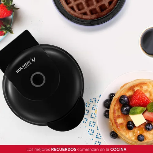 Vista 7 de Holstein Housewares - gofrera antiadherente personal, color negro – gofres de 4 pulgadas en minutos