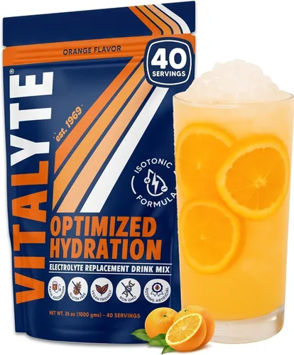 Vista 31 de Polvo para preparar bebida natural de electrolitos, libre de gluten, contenedor con 80 porciones, marca Vitalyte, cítrico (Cool Citrus)