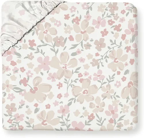 Vista 21 de MakeMake Organics Juego de sábanas bajeras orgánicas tamaño individual de algodón orgánico con certificación GOTS, sábana bajera ajustable con 1