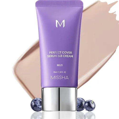 Vista 13 de MISSHA M PERFECT COVER SERUM BB CREAM No.13 Light Fair- Fair with Cool Undertone, BB Cream de Cardi B Pick, tinte para la piel, hidratante tintado