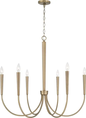 Vista 6 de Capital Lighting 445961MB Holden - Candelabro redondo moderno, 6 luces, 360 vatios totales, 31 pulgadas de alto x 33 pulgadas de ancho, negro mate