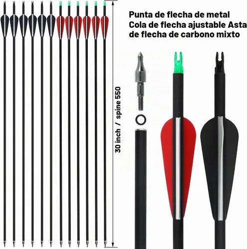 Vista 9 de Arco recurvo de 60 pulgadas Black Hunter Takedown - Arco de caza y flechas de 20 a 60 libras, con carcaj de flechas, arcos de tiro con arco de mano