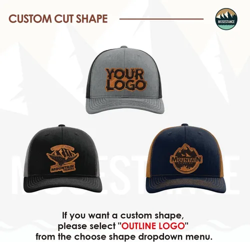 Vista 8 de Gorra de béisbol personalizada con parche de cuero de camionero de estilo 112 para hombres y mujeres, gorra de béisbol estructurada de 6 paneles