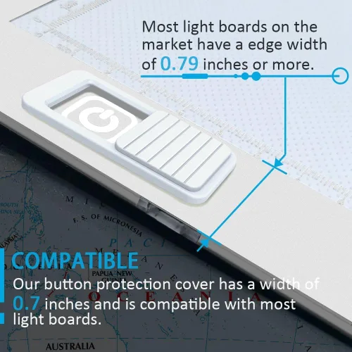 Vista 4 de ILIVABLE - Cubierta protectora para interruptor de almohadilla de luz, cubierta protectora de botón táctil con pintura de diamante para mesa de luz