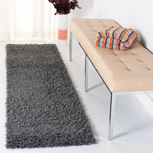 Vista 27 de SAFAVIEH - Colección August Shag, tapete decorativo, 2 x 5 pies, diseño sólido, beige, no desprende pelusa y fácil de cuidar, 1.5 pulgadas