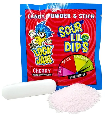 Vista 5 de crait Lockjaw Sour Lil Dip Candy - Palitos de inmersión a granel con polvo, paquete variado de 36