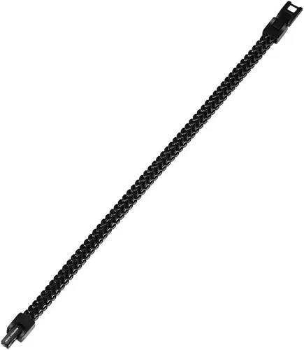Vista 3 de Geoffrey Beene Pulsera de cadena doble Franco de acero inoxidable para hombre con extensión Negro
