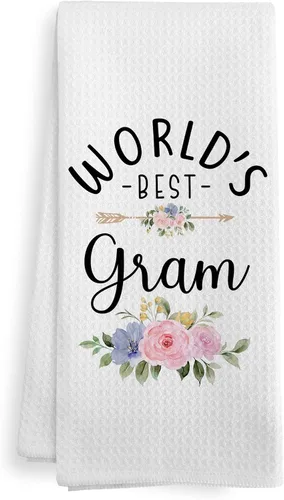 Vista 9 de World's Best Babcia - Toallas de mano para cocina, regalos para abuela de nietos, nietos, día de la madre, Navidad, cumpleaños, toalla de cocina