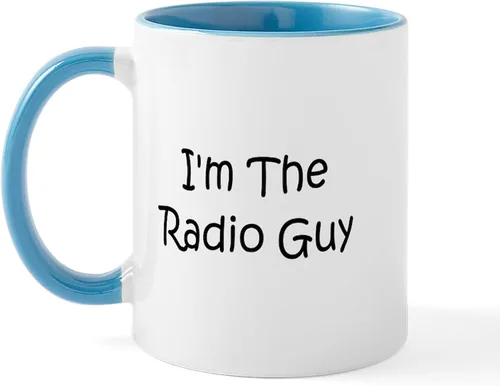 Vista 38 de CafePress Eat Sleep - Taza de café de cerámica con radio, 11 oz (11.0 fl oz)