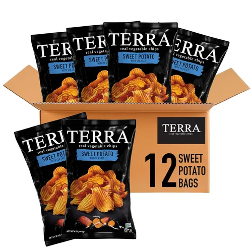 Vista 16 de Terra Chips de verduras, chips azules con sal marina, 5 onzas (paquete de 12)