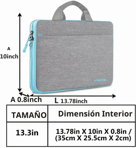 Vista 2 de Hseok - Funda para laptop de 13 a 14 pulgadas, maletín para computadora TSA L01G02