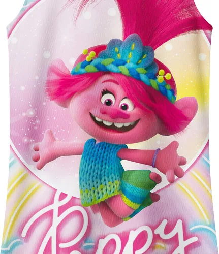 Vista 2 de Vestido de princesa para niñas pequeñas, lindo patrón de dibujos animados, manga con volantes, vestido suave, disfraz para niñas de 2 a 7 años