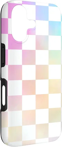 Vista 3 de Pastel Rainbow Checkerboard Checker Checked Pattern Case for iPhone 17
